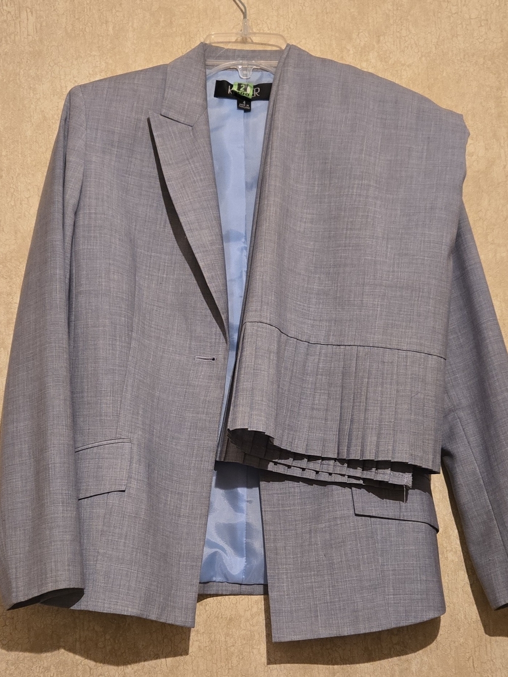 Kasper Light Grey Two-Piece Skirt Suit Set